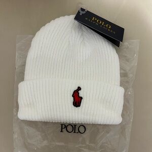 White Polo Ralph Lauren Beanie
